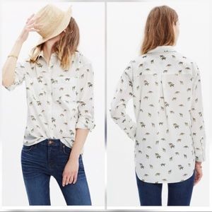 Madewell leopard printed high-low shirt